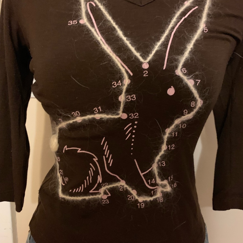 Quarter Sleeve Brown 90’s Bunny Tee